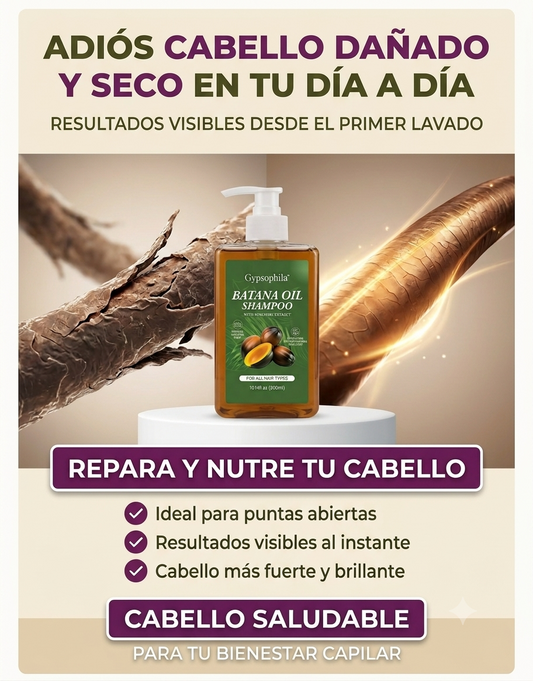 Batana Oil Shampoo | Repara el cabello seco y devuelve su brillo natural